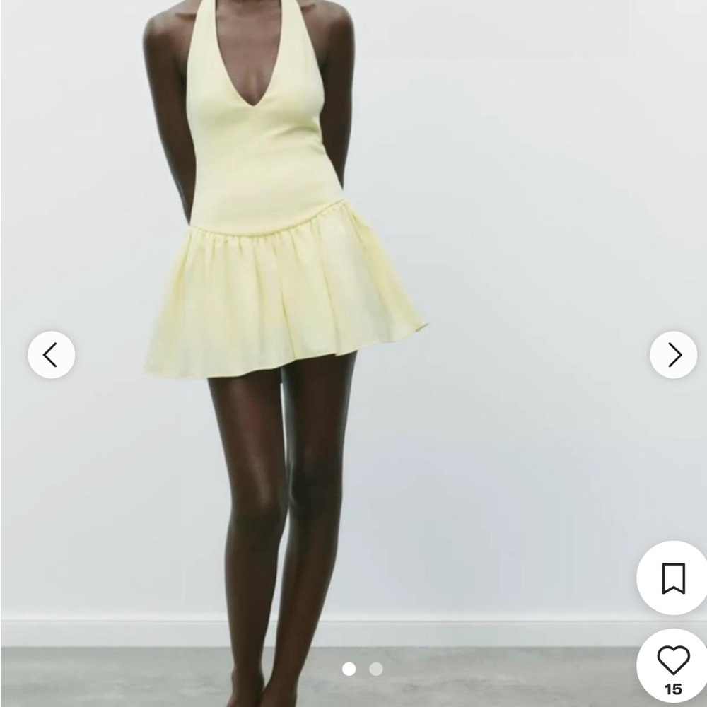 Yellow Halter Neck Dress